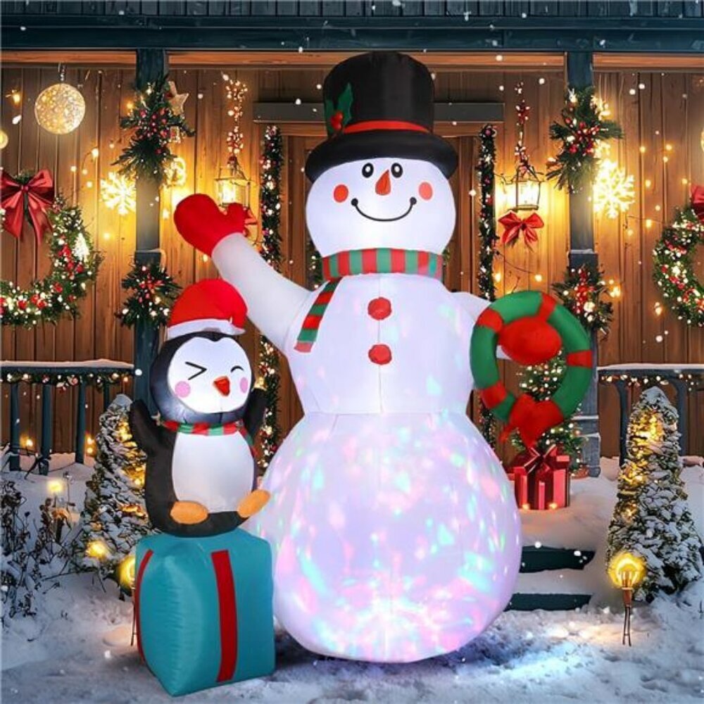 7ft Inflatable Snowman LED Lights Outdoor Yard Christmas Decor